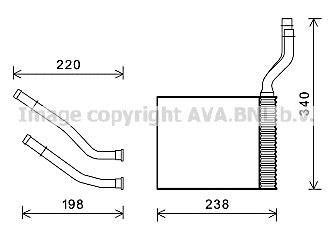 Радіатор обігрівача салону Ford Mondeo IV Galaxy S-max AC+ AVA COOLING FD6464 (фото 1)