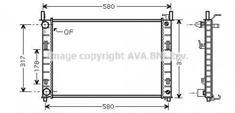 Радіатор охолодження (вир-во AVAl) AVA COOLING FDA2324 (фото 1)