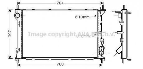 Радиатор охлаждения двигателя TRANS CONN 18i/18TDCi 04- AVA COOLING FDA2411 (фото 1)