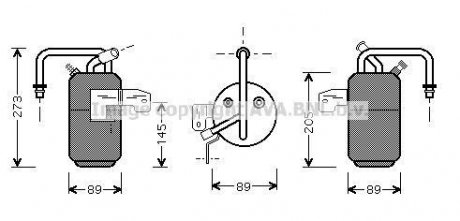 Осушувач кондиціонера Ford Fiesta 1.25-1,6i 01>08 AVA COOLING FDD331 (фото 1)