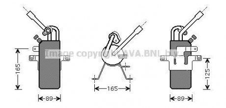 Осушитель кондиционера Ford Tranzit Connect 02>13 1.8 Di 1,8TDCI MT AVA COOLING FDD374 (фото 1)