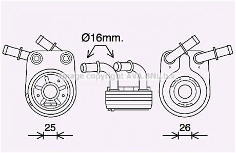 Охолоджувач оливи AVA COOLING FT3458