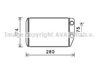 Радіатор обігрівача салону Citroen Jumper Fiat Ducato Peugeot Boxer 06>11 11> AVA AVA COOLING FT6410