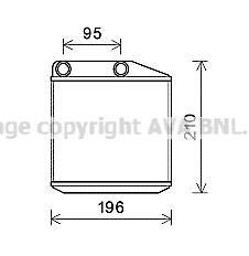 Радіатор обігрівача Grande Punto 10/05- AVA COOLING FTA6313 (фото 1)