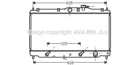 Радиатор охлаждения HONDA ACCORD IV (90-) 1.8-2.2 AT(AVA) AVA COOLING HD2011