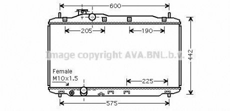 Радиатор охлаждения двигателя Honda Civic (05-12) 1,8i MT AVA AVA COOLING HD2189