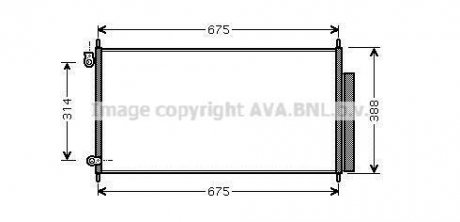 Радиатор кондиционера Honda Accord 2,0-2,4i 03>08 AVA AVA COOLING HD5185D