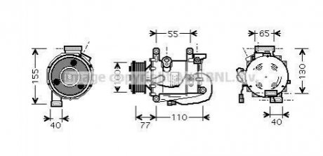 Компрессор кондиционера Honda Civic 1,8i 06> AVA AVA COOLING HDAK208