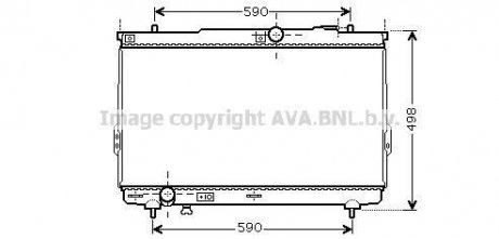Радіатор охолодження двигуна HYUNDAI SANTA FE (2001) 2.0 CRDI (Ava) AVA COOLING HY2111