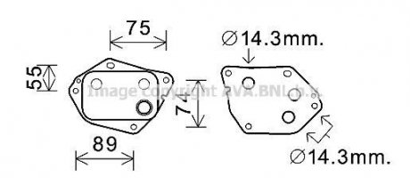 Радіатор масляний HYUNDAI ACCENT (2006) 1.5 CRDI AVA COOLING HY3288 (фото 1)