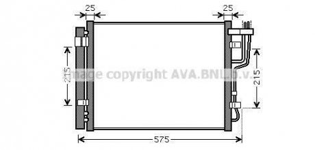 Радиатор кондиционера Hyundai i30 1,6CRDI 2,0CRDI 07>11, Ceed 1,6CRDI 2,0CRDI 08>12 AVA AVA COOLING HY5189D