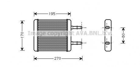 Теплообмінник, Система опалення салону AVA COOLING HY6061