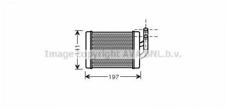 Радіатор обігрівача салону Hyundai H-100, Porter 2.5D (94-) AVA COOLING HY6158 (фото 1)