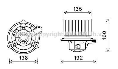 Вентилятор обігрівача салону Kia Ceed (07-), Hyundai Elantra (06-) AVA AVA COOLING HY8553