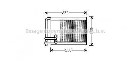 Радіатор обігрівача HYUNDAI Sonata V (NF) (вир-во AVA) AVA COOLING HYA6317