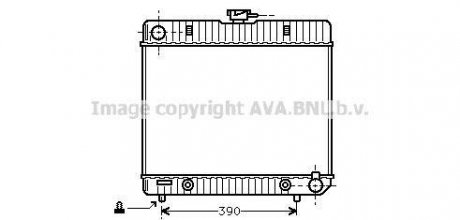 Радіатор охолодження двигуна MB W123 23/28 AT 76-85 (Ava) AVA COOLING MS2043