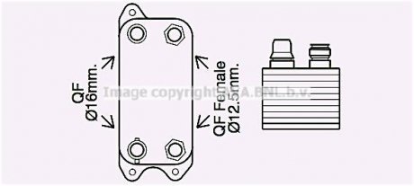 Радиатор масляный КПП MB C-Class (07-), E-Class (09-) AVA AVA COOLING MS3686