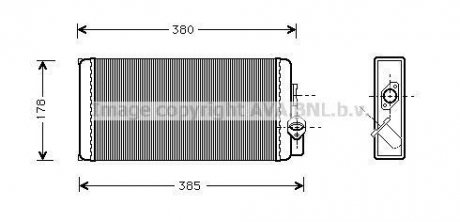 Радиатор отопителя MB 507D-814D 86- (AVA) AVA COOLING MS6188