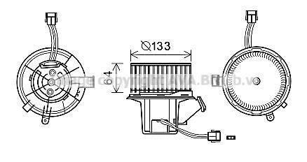 Вентилятор обігрівача салону MB C204 E212 AVA AVA COOLING MS8640