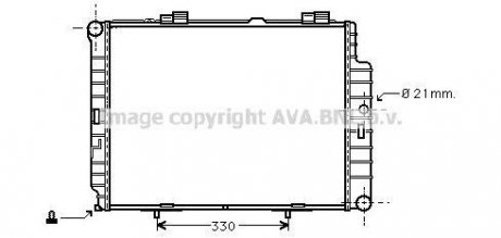 Радіатор охолодження двигуна MB E-class (W210) 2,7d 3,2d AVA AVA COOLING MSA2287