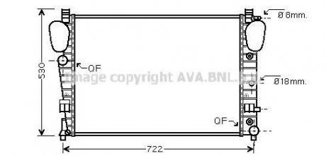 Радиатор охлаждения двигателя MB S220 320-400CDI 420-600i AC+/- AVA COOLING MSA2309 (фото 1)