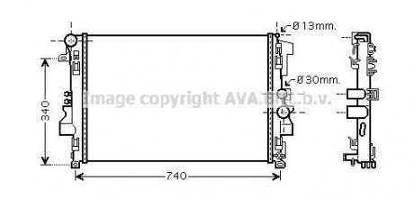 Радиатор охлаждения двигателя MB Vito 639 MT AC+/- 03>10 AVA AVA COOLING MSA2356