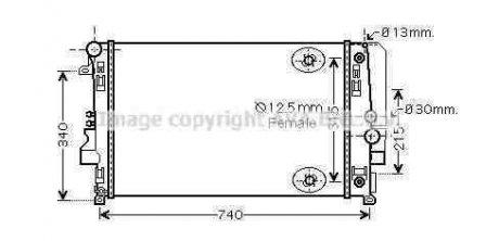 Радиатор охлаждения двигателя МВ W639 (2004) VITO 109 2.2 CDI (Ava) AVA COOLING MSA2460