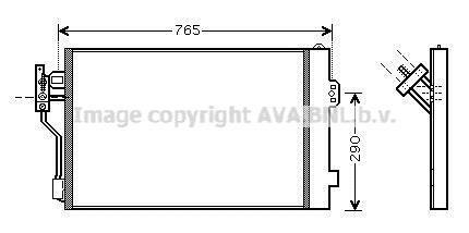 Радиатор кондиционера MB Vito 639 03>11/07 AVA AVA COOLING MSA5352D