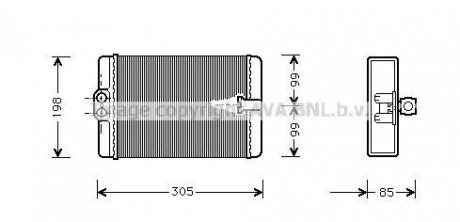 Радиатор отопителя салона MB C202 E210 AVA AVA COOLING MSA6250