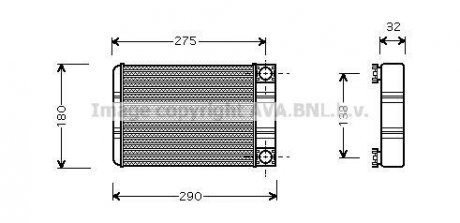 Радиатор отопителя MERCEDES C-CLASS W 203 (00-) (AVA) AVA COOLING MSA6312