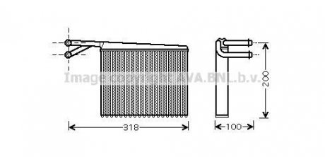 Радиатор отопителя салона MB Sprinter 2,2CDI 00>06 Valeo ver. AVA AVA COOLING MSA6372