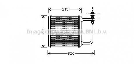 Радіатор обігрівача салону MB E211 02>08 AVA COOLING MSA6451 (фото 1)