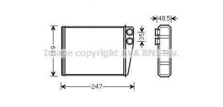 Радиатор отопителя салона MB ML164 280-350CDI 350i 05>, GL164 320-450CDI 420-500i AVA COOLING MSA6673 (фото 1)