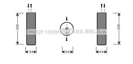 Осушувач кондиціонера MB S-KL W220 98-(вир-во AVA) AVA COOLING MSD053