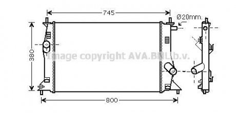 Радіатор охолодження MAZDA 5 (05-) (вир-во AVA) AVA COOLING MZ2183