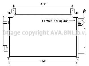 Радиатор кондиционера Mazda CX-7 2,3t 2,5i 2,2D 07>13 AVA AVA COOLING MZA5240D