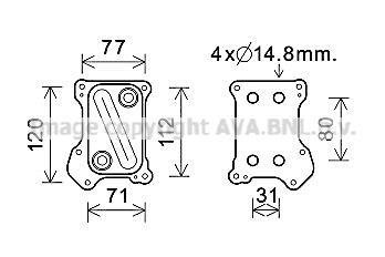 Охолоджувач оливи AVA COOLING OL3686