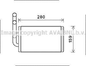 Радиатор отопителя CHEVROLET CAPTIVA (2007) 2.0 VCDI AVA COOLING OL6570 (фото 1)