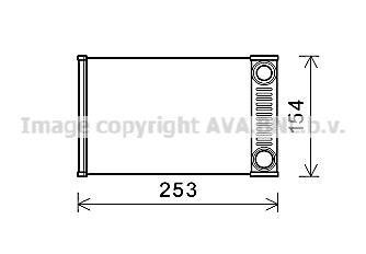 Радіатор обігрівача салону Chevrolet Aveo Sonic T300 2011>, Tracker 2013> AVA AVA COOLING OL6656