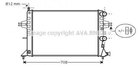 Радіатор охолодження двигуна ASTRAG 1.2/16V MT +AC 98- (Ava) AVA COOLING OLA2255