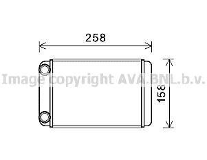 Радиатор отопителя Opel Astra J (10-), Zafira C (11-) AVA COOLING OLA6677 (фото 1)