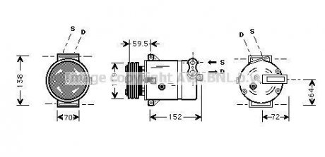 Компресор AVA COOLING OLAK279