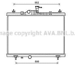 Радіатор охолодження двигуна AVA COOLING RT2603