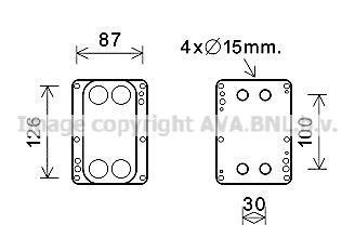 Охолоджувач оливи AVA COOLING RT3631