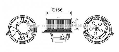 Вентилятор обігрівача салону Renault Laguna II AC+/- AVA COOLING RT8581 (фото 1)