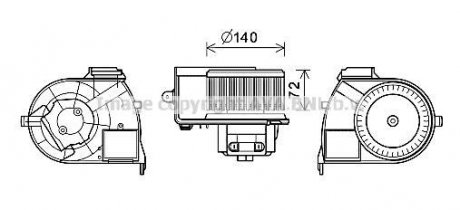 Вентилятор отопителя салона Renault Kangoo I AC+ AVA AVA COOLING RT8617