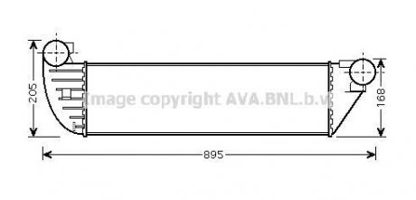 Інтеркулер ESPACE4/LAGUNA2 TD 05- (вир-во) AVA COOLING RTA4397 (фото 1)