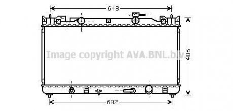 Радіатор охолодження TOYOTA CAMRY (01-) 2.0/2.4 (вир-во AVA) AVA COOLING TO2282