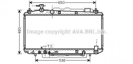 Радиатор охлаждения двигателя Toyota Rav 4 2,0i 00>05 AT AC+/- AVA COOLING TO2301 (фото 1)