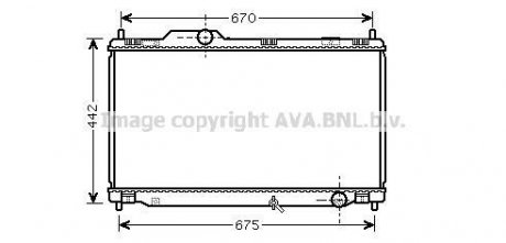 Радиатор охлаждения двигателя Lexus IS250 (06-) AVA COOLING TO2461 (фото 1)